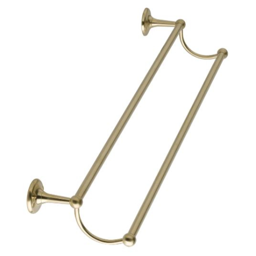 BC Designs Victrion Wall Mounted Double Robe Hook - Brushed Gold