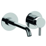 Emporio Bagno Pepe Wall Mounted Basin Mixer Tap 238mm Spout - Chrome