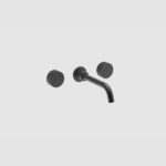 Coalbrook Decca 3 Hole Wall Mounted Basin Mixer Tap With Boss - 190mm Spout - Gunmetal