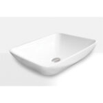 Ashton And Bentley Delphi Square Countertop Basin - 550mm Wide - Matt White