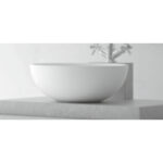 Ashton And Bentley Fili Round Countertop Basin - 370mm Wide - Gloss White