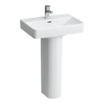 Laufen Pro S Compact Basin With Full Pedestal - 550mm Wide - No TH - White