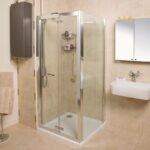 Roman Showering Embrace Bi-Fold Shower Door With Side Panel - Chrome